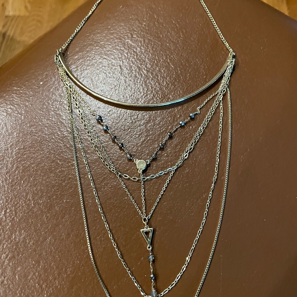 Multi Length Necklace With Stone Dangle - image 2
